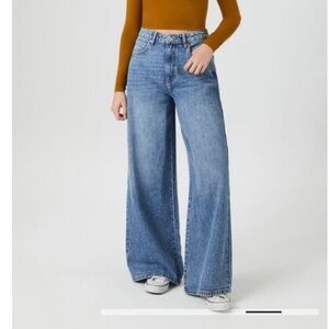 Forever 21 High Rise Wide Leg Jean